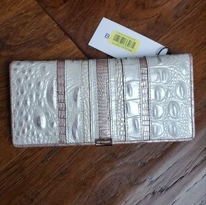 Brahmin Rare Leather Ady Wallet in Toasted Macaroon